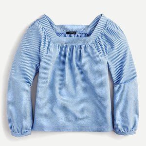 EUC J.Crew Square-neck Seersucker XS